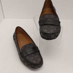 Coach black signature loafer Size 10